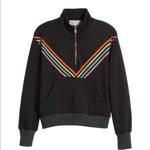 Wildfox 80s Track Star Soto Warm Up Sweatshirt